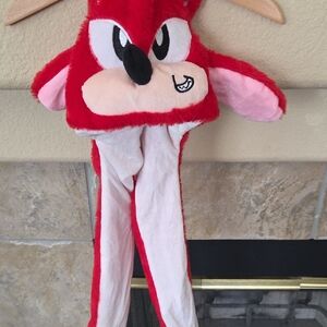 Red Cartoon Character Hat with Long Ears